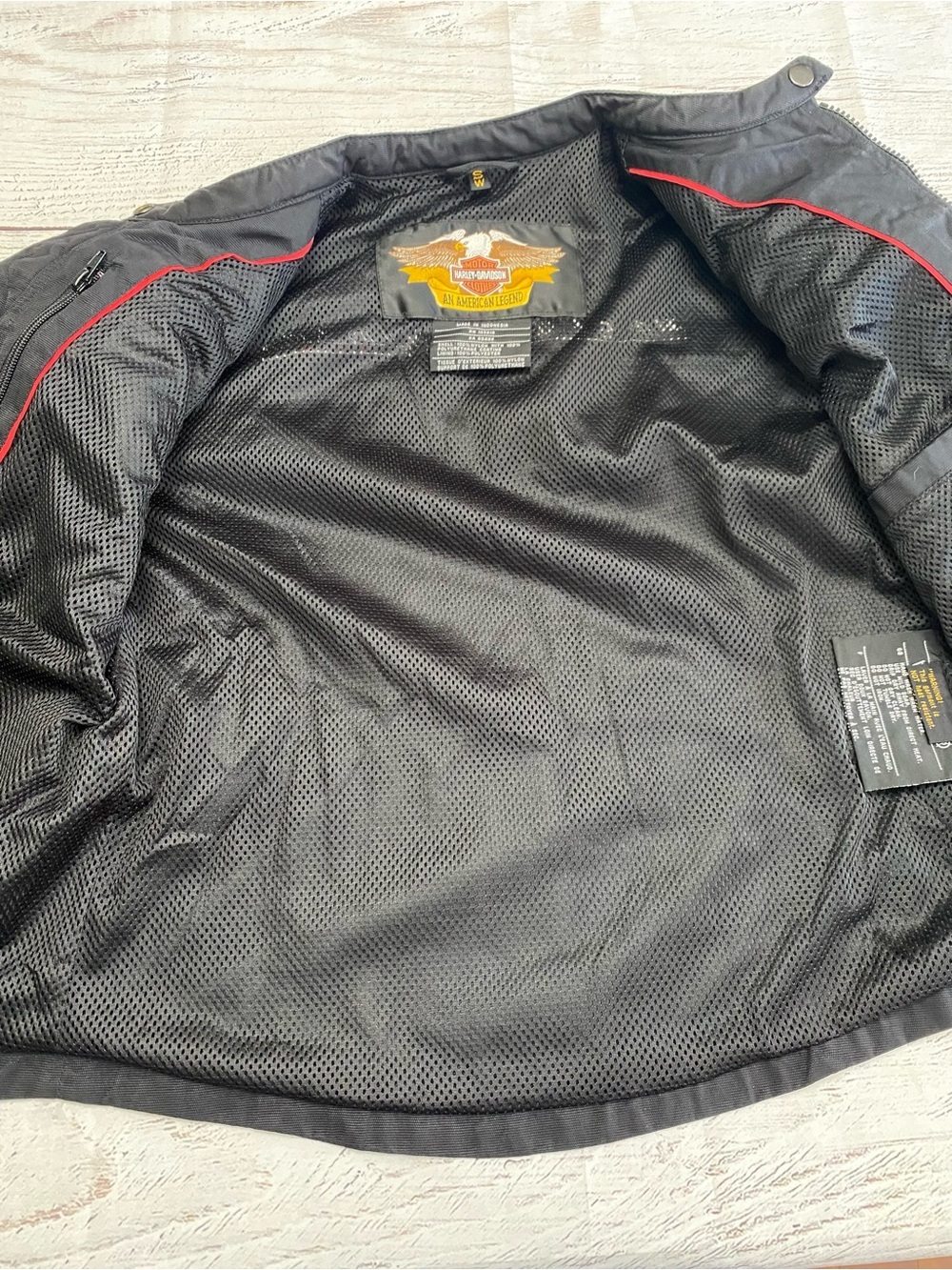 Harley-Davidson Black Bomber Jacket with Red Trim Small - Picture 6 of 13